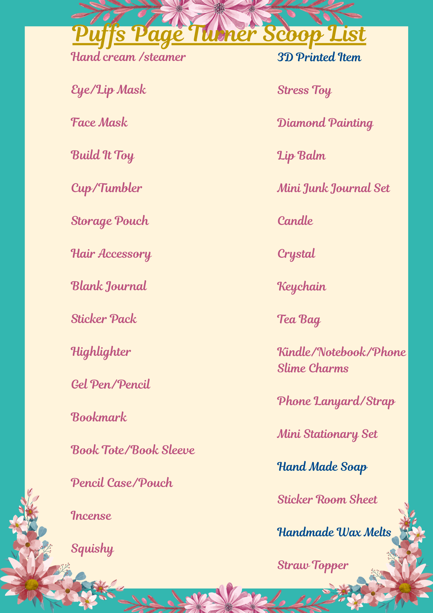 Mystery Scoops items